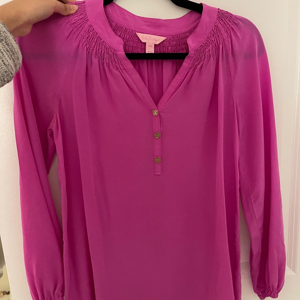 Lilly Pulitzer pink long sleeve top